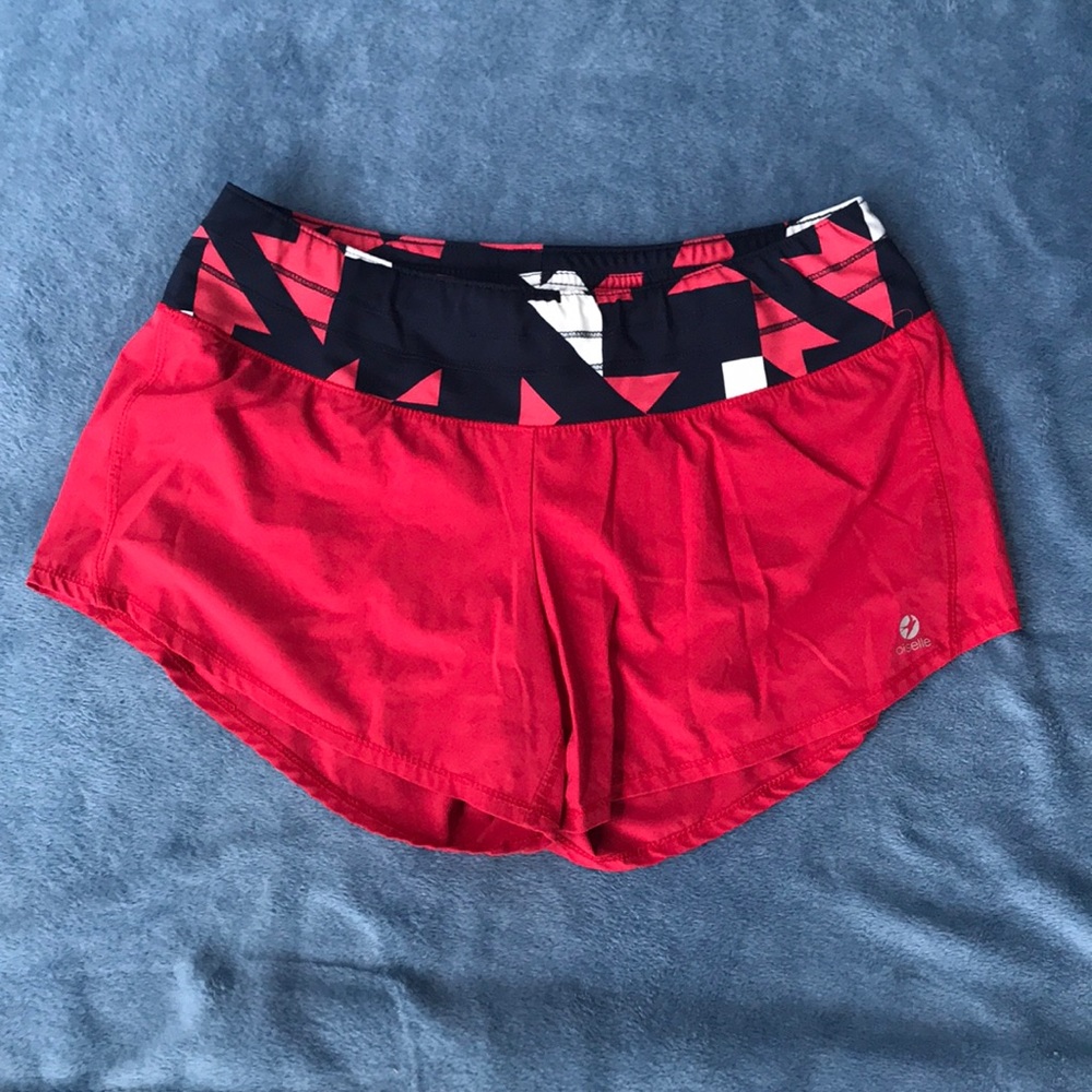 Oiselle red roga shorts